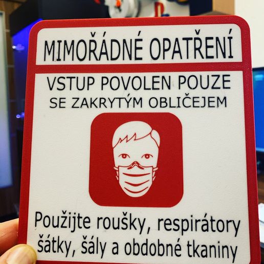 Free STL file Information signs - informační cedule COVID-19 ℹ️ ・3D ...