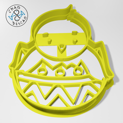 Pollito1.png Chick Easter Egg - Cookie Cutter - Fondant
