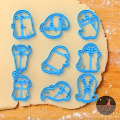 fantasma.jpg STL-Datei 9 Ghost Cookie cutter x 9 halloween・3D-Druckvorlage zum Herunterladen