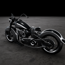 E6D7DBC1-60D0-4DD8-9949-C302FF1E19C4.png Fichier STL 1951 Harley-Davidson FL Hydra Glide・Modèle imprimable en 3D à télécharger