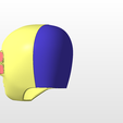 back.png power rangers zeo yellow ranger helmet stl file for 3d printing