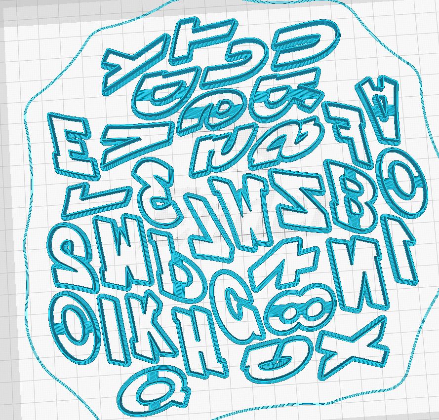 Download GCODE file letter alphabet cutters numbers • 3D print object ...