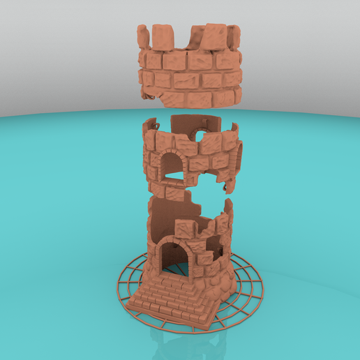 Floating Castle for Aquarium 3D model