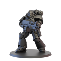 2.png Free STL file Primary Space Warrior Rifleman・3D printing template to download, jonethealliance