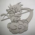 1758288366183.jpg Songoku con nube - Dragonball 2D decoración de pared