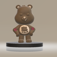 3.png Stylish Bear with Flowers 3D Printable Model