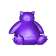 Snorlax_Piggybank only.stl Snorlax Pokémon+normal version with base!-Piggy Bank