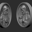 saint-francis-medallion-3d-model-obj-stl-3.jpg Saint Francis Medallion