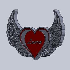 Daniel Leos - Corazon - LeosIndustries - LeosTutoriales - Diseño 3D- LeosAnime.png Winged Heart Valentine's Day Gift