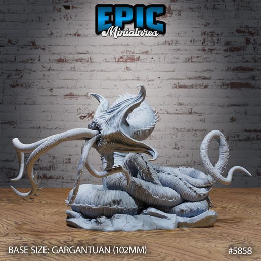 Neothelid ‧ DnD Miniature ‧ Tabletop Miniatures ‧ Gaming Monster ‧ 3D Model ‧ RPG ‧ DnDminis ‧ STL FILE