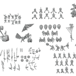 All-PArts-2.png STL file Forest Goblins mega pack・Template to download and 3D print