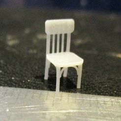 chaise001.jpg Free STL file Miniature office chair H0・3D printer design to download