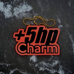 5-HP-Charm-1.jpg Fichier STL Plus 5 Horsepower Charm - JCreateNZ・Design imprimable en 3D à télécharger