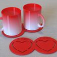 double-sous-verres-mug-Rouge-et-blanc.jpg Breakfast set for lovers - Breakfast set for lovers