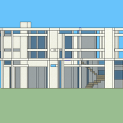 02.png Fichier 3D MAISON III (MILLER) PETER EISENMAN・Modèle à télécharger et à imprimer en 3D