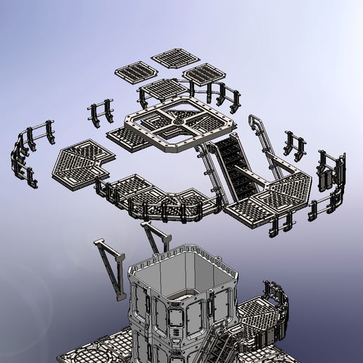 🥼 Platforms and railing for tower 