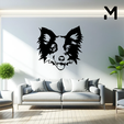 Border-collie-Head.png Wall silhouette - Dogs Head