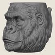 Gorilla-Head-Milk-Coffee-Mug-03.jpg Caneca de café com leite Gorilla Head