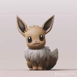 Eevee2_2.jpg STL-Datei Eevee(Pokemon) kostenlos・Modell für 3D-Druck zum herunterladen