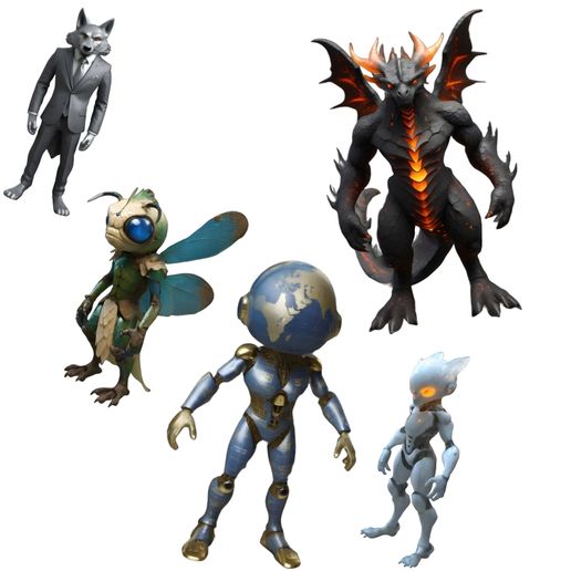 3D file Character Collage - Mythical and Sci-Fi Creatures 🐉 ・3D ...