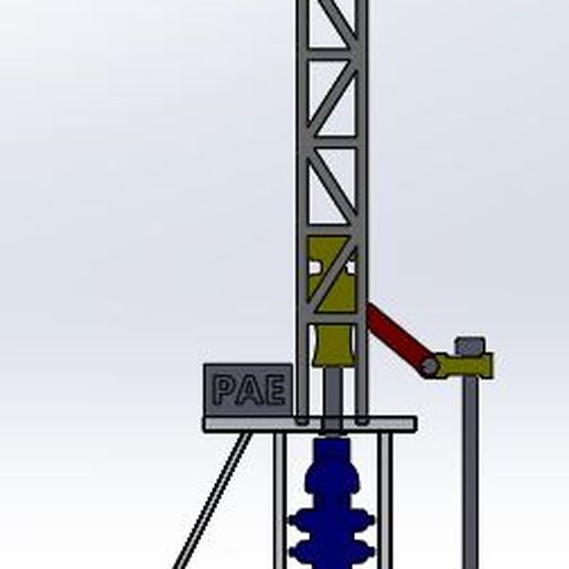 Wall keys Drilling Rig 3D model