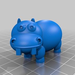 8df04c7c5ab0f54e8637eabcd21c57ee.png Fichier 3D gratuit Hippopotame mignon・Design à télécharger et à imprimer en 3D