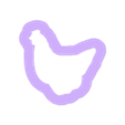 chickclay.stl Hühner-Polymer-Ohrring-Ausstecher