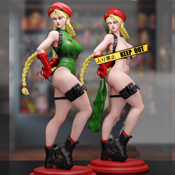 CAMMY-BOTH.png Cammy  (Street Fighter) STL ready-to-print w/ nsfw variation