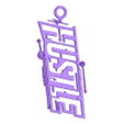 Hustle Keychain.stl Sinal técnico HUSTLE