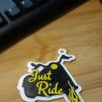 Just-Ride-Flames-Keychain.jpg Motorcycle Just Ride Keychain