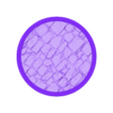 Bricks75_BRACINGS_70mm_round_base_hollow_PRINT.stl Round Bases Set – Bricks 75 Texture (25–160mm) | Perfect for Tabletop Wargames & RPG's