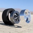 cragar-SS-14-v823.png STL file Cragar SS old american rims 14 inch for diecat and scale models・3D printable design to download