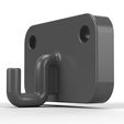 wall-hook-standing-view.jpg Rectangular Wall hook with rounded edges.