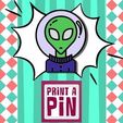 marciano-astro-foto.jpg Astronaut Alien Pin