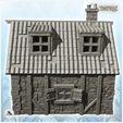 4.jpg Medieval stone house with tiled roof and double roof windows (8) - Medieval Gothic Feudal Old Archaic Saga 28mm 15mm