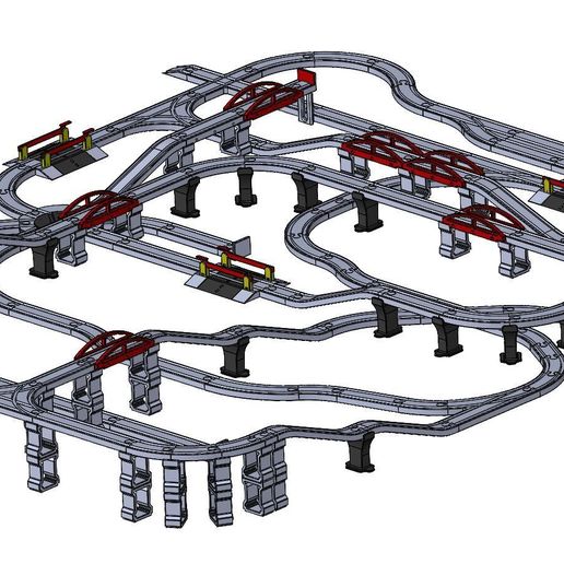 🪵 Large modular wooden train set - complete layout with 217 individual ...