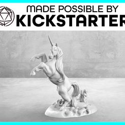 Unicorn_Action_Ad_Graphic-01.jpg STL file Unicorn - Action Pose - Tabletop Miniature・3D printing design to download