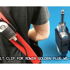 20 Belt Clip For Rowin Golden Plug WS-20 Wireless Guitar System (for 50mm belt)