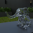 Low-Poly-Sitting-Elephant-Decor-3D-Printable-Model-005.png Декор сидящего слона - 3D печатная модель