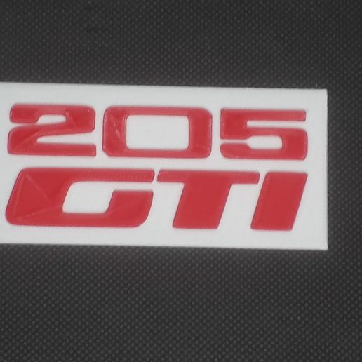 Logo Peugeot 205 GTI 3D model