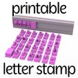 sellos.jpg Letter stamp - alphabet stamp in block capitals - 6x5mm