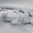 GIANT-ARTICULATED-DRAGON3.png 3D file Giant Articulated Dragon with 3 Heads FLEXI WIGGLE PET Chunky DRAGON・3D printable model to download