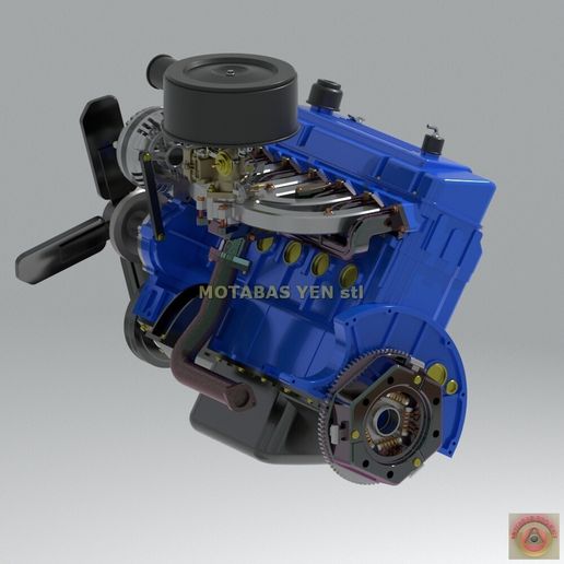 🌆 CHRYSLER SLANT SIX - ENGINE・ STL File for 3D printing・Cults