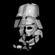 BPR_Render-parts.jpg Darth Vader Helmet ROTJ Reveal, stand, Anakin's head and damaged Helmet