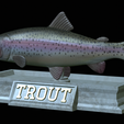 Rainbow-trout-statue-19.png fish rainbow trout / Oncorhynchus mykiss open mouth statue detailed texture for 3d printing