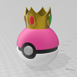 Peach-IG.png Archivo STL Pokeball de la Princesa Peach・Objeto imprimible en 3D para descargar
