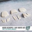 9.jpg Hood scoops / Air vents pack for 1:24 scale model cars