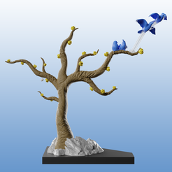 Treebirds.png -Datei Baum mit Vögeln herunterladen • Objekt für 3D-Drucker, Selfi3D