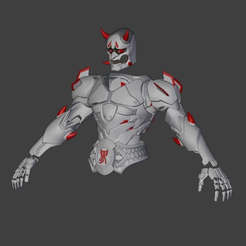 12.png 3D file Genji Oni Skin Armor from Overwatch・3D printer design to download