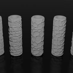 group.png 5 textured rollers for terrane DnD Warhammer